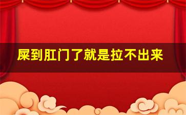 屎到肛门了就是拉不出来