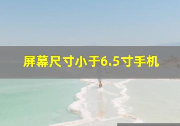 屏幕尺寸小于6.5寸手机