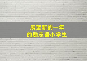 展望新的一年的励志语小学生