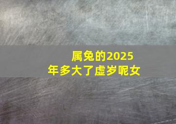 属兔的2025年多大了虚岁呢女