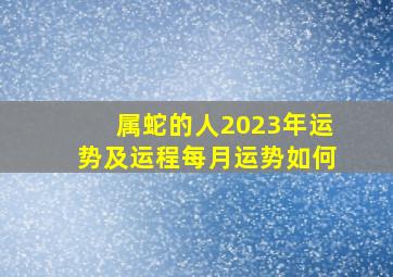 属蛇的人2023年运势及运程每月运势如何