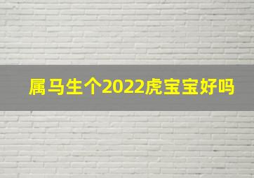 属马生个2022虎宝宝好吗