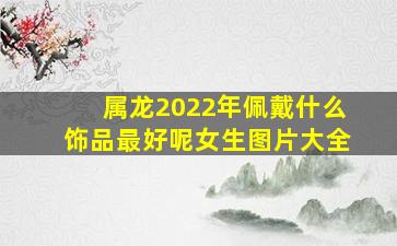 属龙2022年佩戴什么饰品最好呢女生图片大全