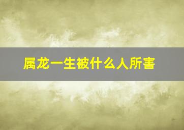 属龙一生被什么人所害