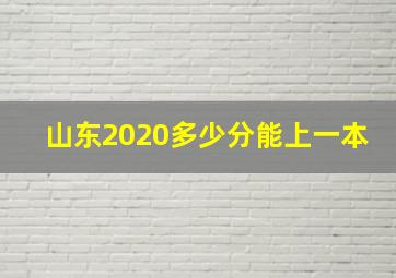 山东2020多少分能上一本