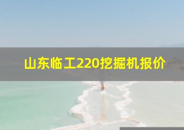 山东临工220挖掘机报价