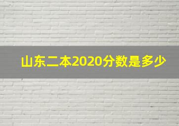 山东二本2020分数是多少