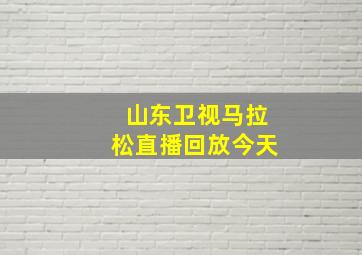 山东卫视马拉松直播回放今天