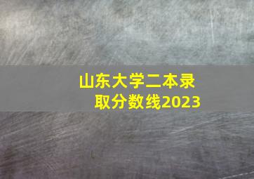 山东大学二本录取分数线2023