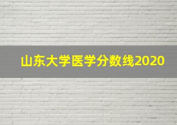 山东大学医学分数线2020