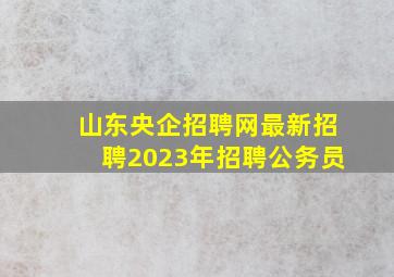 山东央企招聘网最新招聘2023年招聘公务员