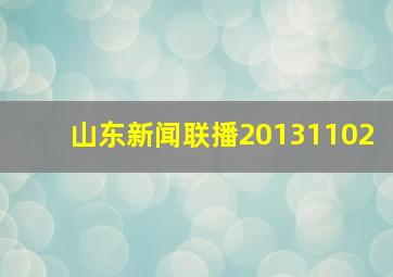 山东新闻联播20131102