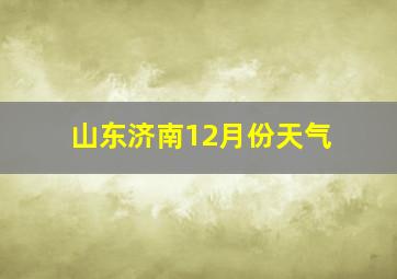 山东济南12月份天气