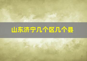 山东济宁几个区几个县