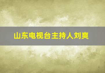 山东电视台主持人刘爽