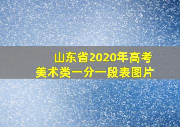 山东省2020年高考美术类一分一段表图片