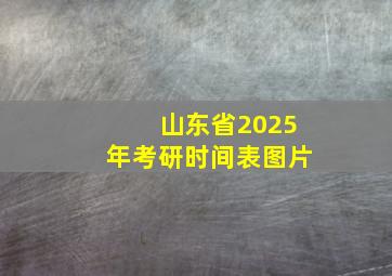 山东省2025年考研时间表图片