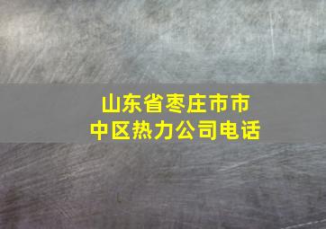 山东省枣庄市市中区热力公司电话