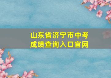 山东省济宁市中考成绩查询入口官网