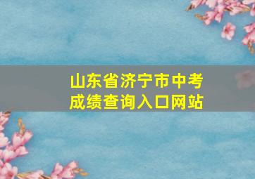 山东省济宁市中考成绩查询入口网站