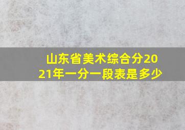 山东省美术综合分2021年一分一段表是多少