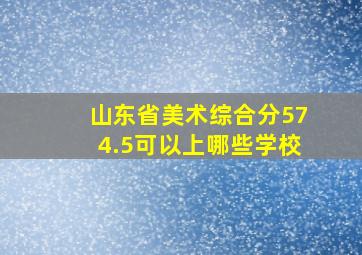 山东省美术综合分574.5可以上哪些学校