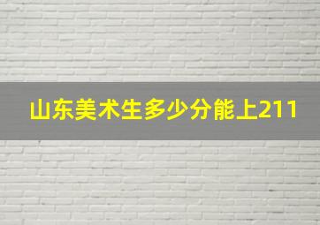 山东美术生多少分能上211