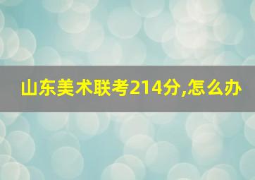 山东美术联考214分,怎么办