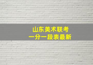 山东美术联考一分一段表最新