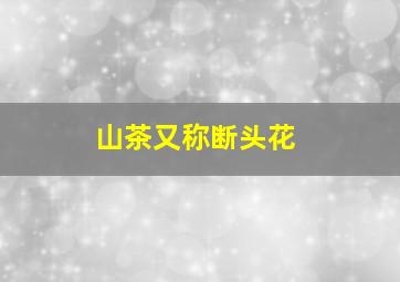 山茶又称断头花