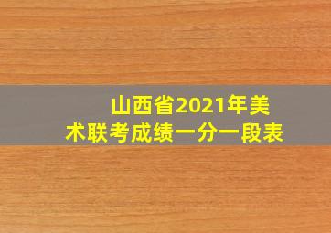 山西省2021年美术联考成绩一分一段表