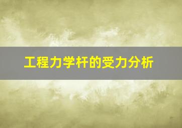 工程力学杆的受力分析