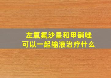 左氧氟沙星和甲硝唑可以一起输液治疗什么