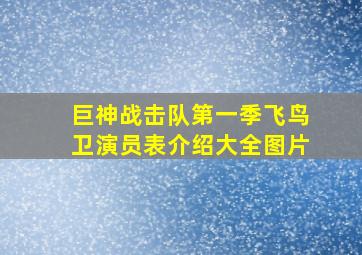 巨神战击队第一季飞鸟卫演员表介绍大全图片