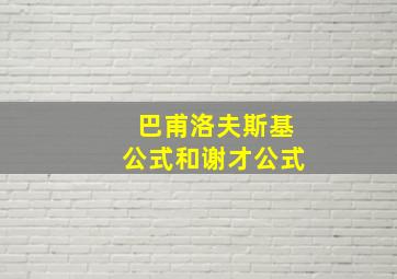 巴甫洛夫斯基公式和谢才公式