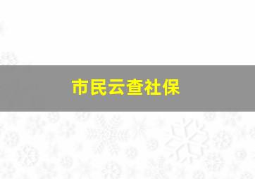 市民云查社保