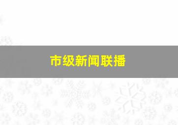 市级新闻联播