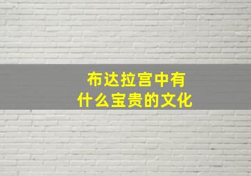 布达拉宫中有什么宝贵的文化