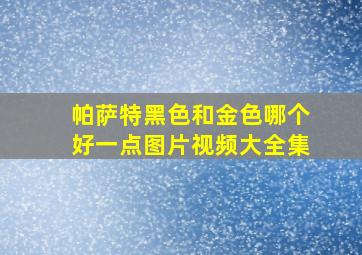 帕萨特黑色和金色哪个好一点图片视频大全集