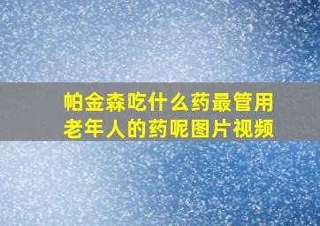 帕金森吃什么药最管用老年人的药呢图片视频