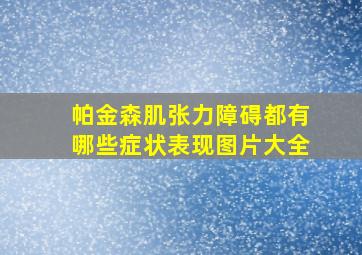 帕金森肌张力障碍都有哪些症状表现图片大全