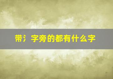 带氵字旁的都有什么字