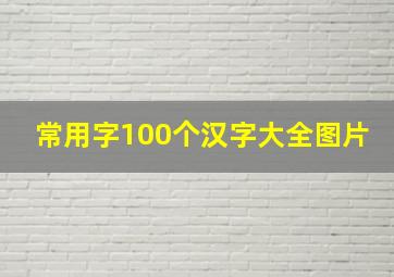 常用字100个汉字大全图片