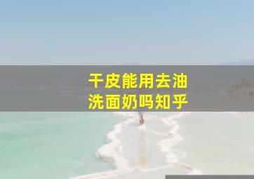 干皮能用去油洗面奶吗知乎