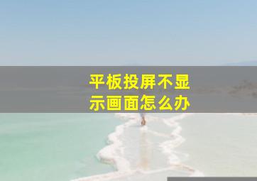 平板投屏不显示画面怎么办