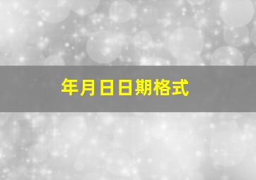 年月日日期格式