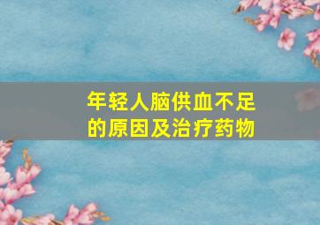 年轻人脑供血不足的原因及治疗药物