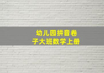 幼儿园拼音卷子大班数学上册