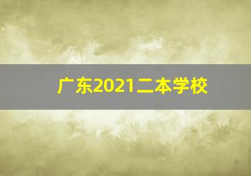 广东2021二本学校