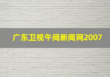 广东卫视午间新闻网2007